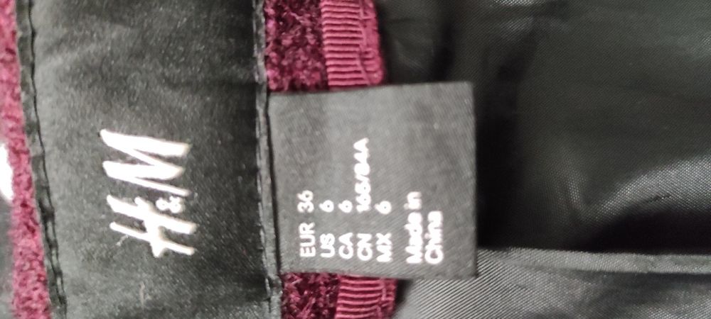 Płaszczyk narzutka oversize w kolorze wina H&M