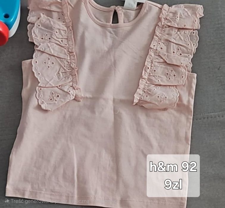 Bluzka h&m 92 pudrowy róż