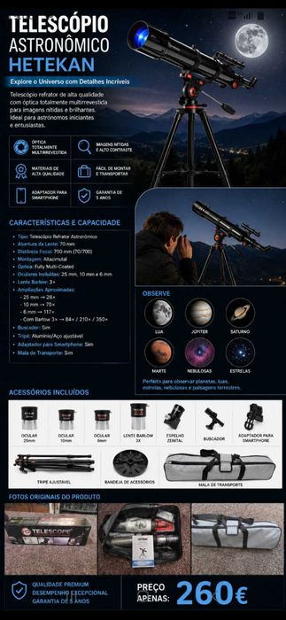 Telescópio 260€. Oportunidade