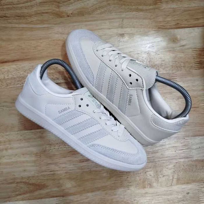 (БЕЗ ПЕРЕДОПЛАТИ) adidas Samba Triple White адідас самба чисто білі кросівки