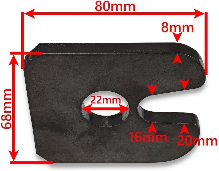 Zawias dolny dolne otwieranie burty fi 22 - PROSTY [8075]