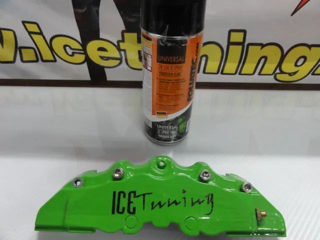 Tinta em spray de alta temperatura Foliatec para bombas / pinças de travão, kit 2 componentes em vermelho brilhante, azul brilhante, branco