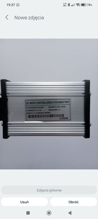 Sterownik do roweru elektrycznego 15A