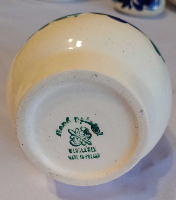 Ceramiczny wazon fajans Włocławek PRL