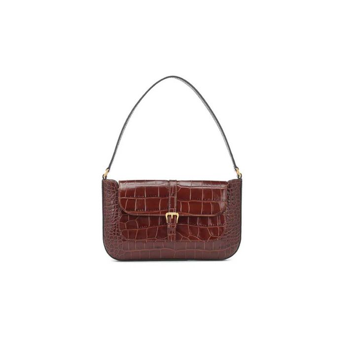 Сумка By Far Miranda Nutella Croco Embossed Leather