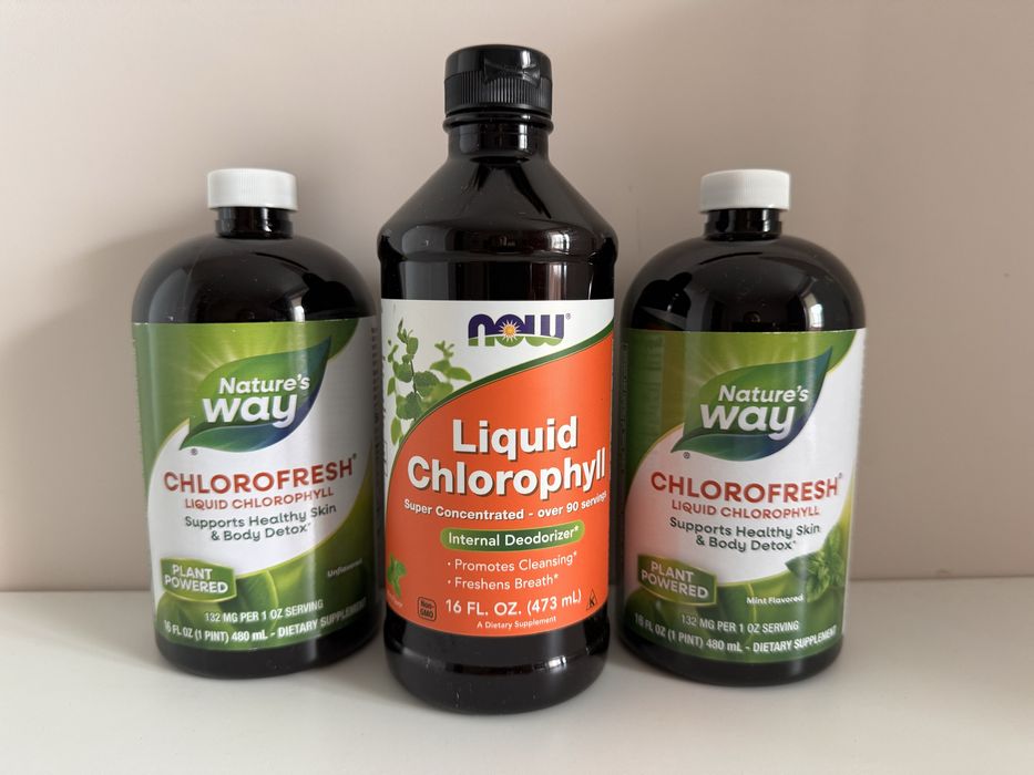 Хлорофіл  хлорофилл мʼята та без смаку Nature’s way, Now foods 473 мл