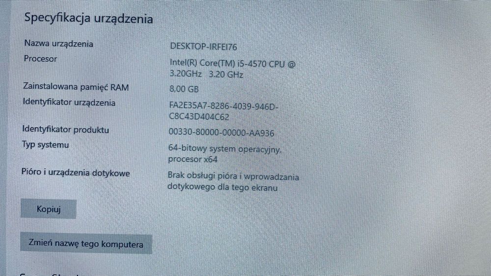 Dell Otiplex 9020 i5-4gen 8GB RAM 256GB W10