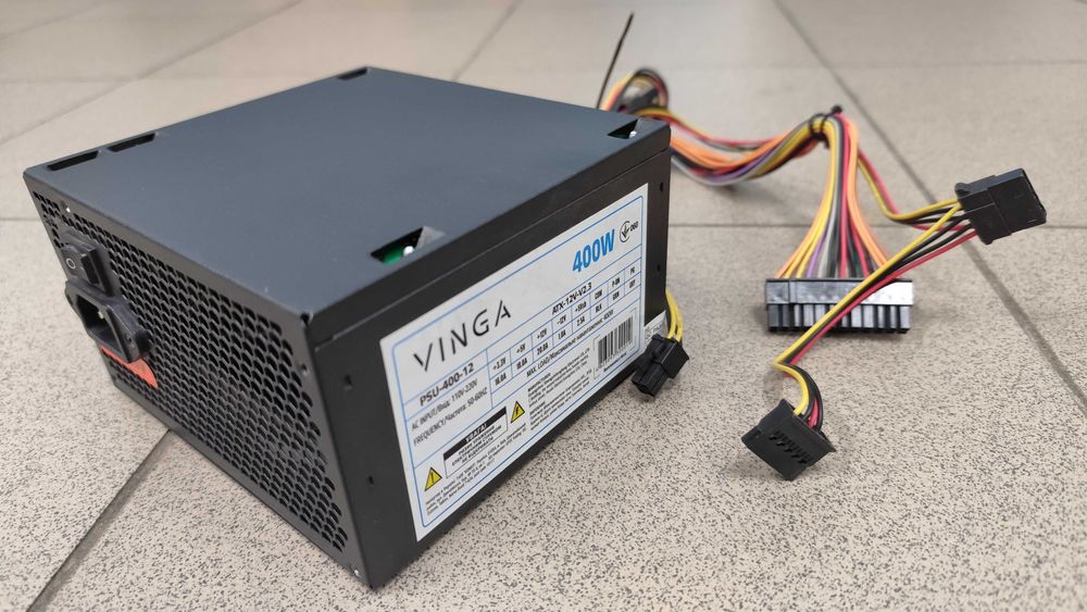 Блок живлення Vinga 400W (PSU-400-12) + кабель