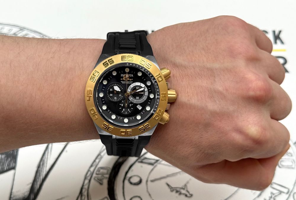 Годинник Invicta 1531 Subaqua Noma IV 45 mm. Yelow Gold SWISS 100 MT.