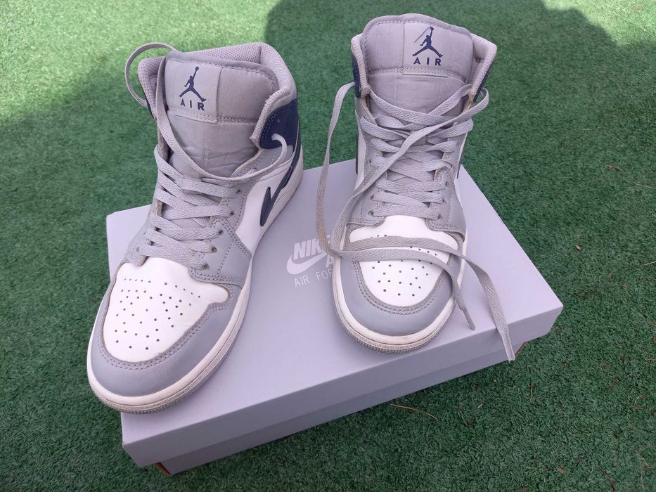 Nike Air Jordan 41 wysokie sneakersy white grey navy