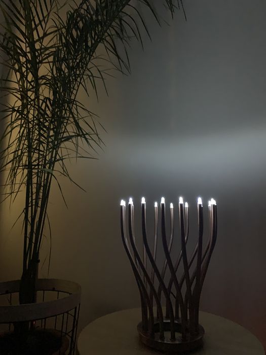 Miedziana lampka dekoracyjna