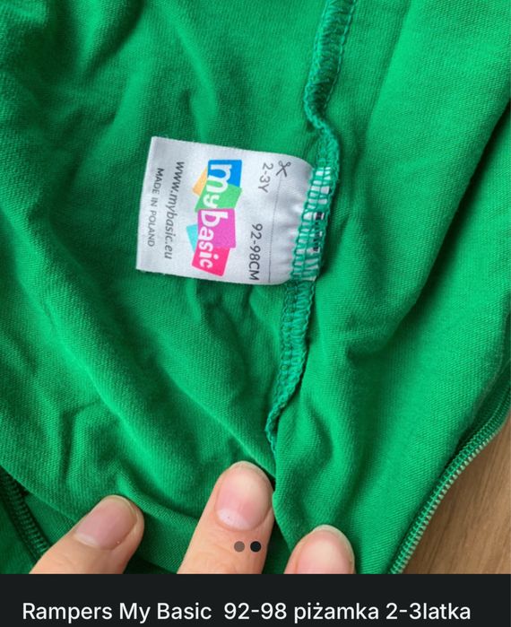 Rampers 92/98 zielony