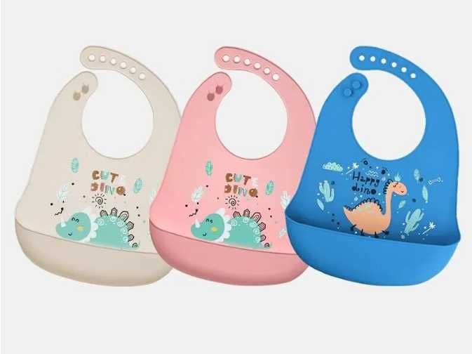 Силиконовые слюнявчики с карманом /Дитячий силіконовий слюнявчик