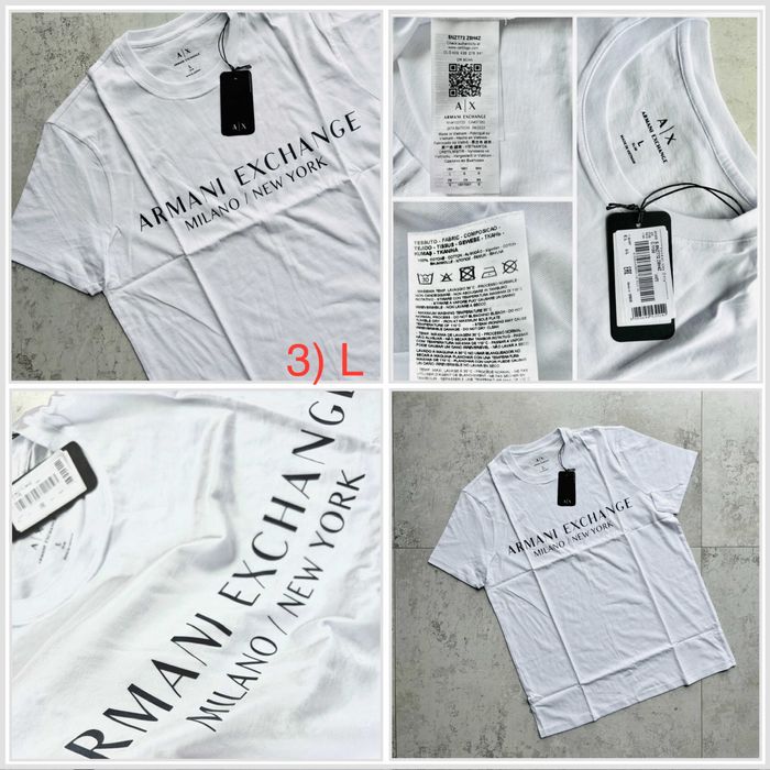 Футболка Armani Exchange чоловіча L XL нова біла оригінал синя чорна