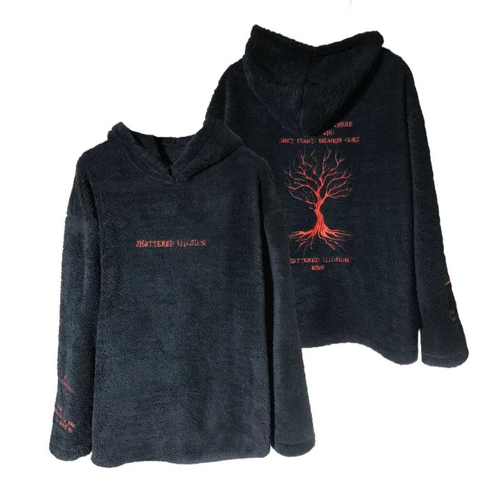 plush hoodie shattered illusion (плюшева кофта худі)