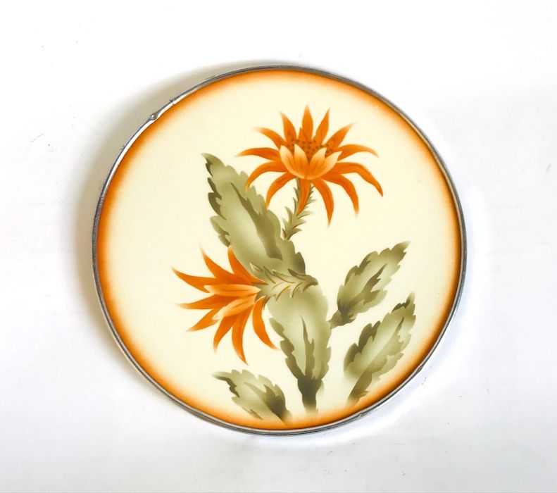 Patera okuta tortownica ceramika Spritzdekor Art Deco