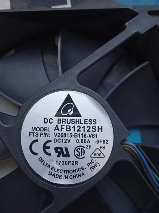 Вентилятор кулер Delta AFB1212SH 120x25 мм 12V 0.8A 3400об pwm no copy