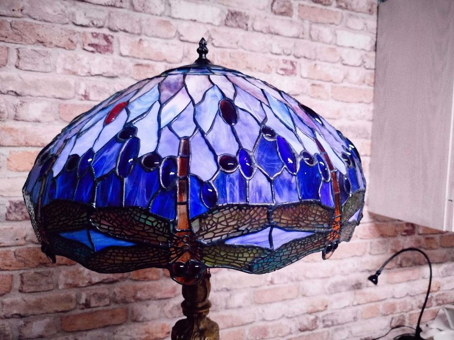 witrażowa lampa Tiffany wys. 86 cm- WAŻKI
