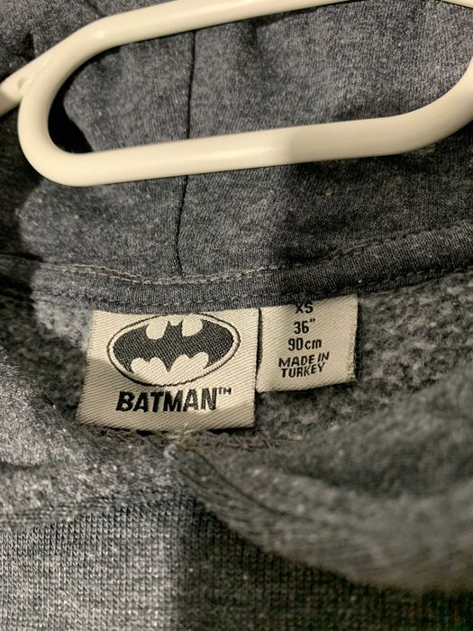 bluza z kapturem Batman XS szara grafit unisex dla chłopca dziewczynki