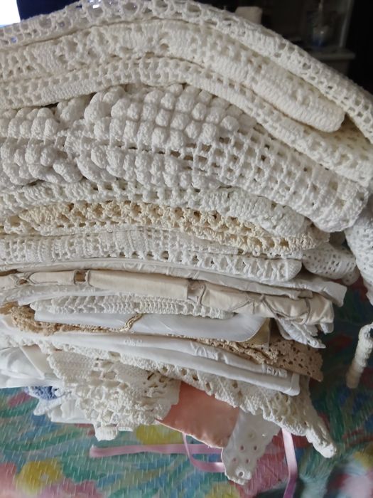 Peças variadas de crochet