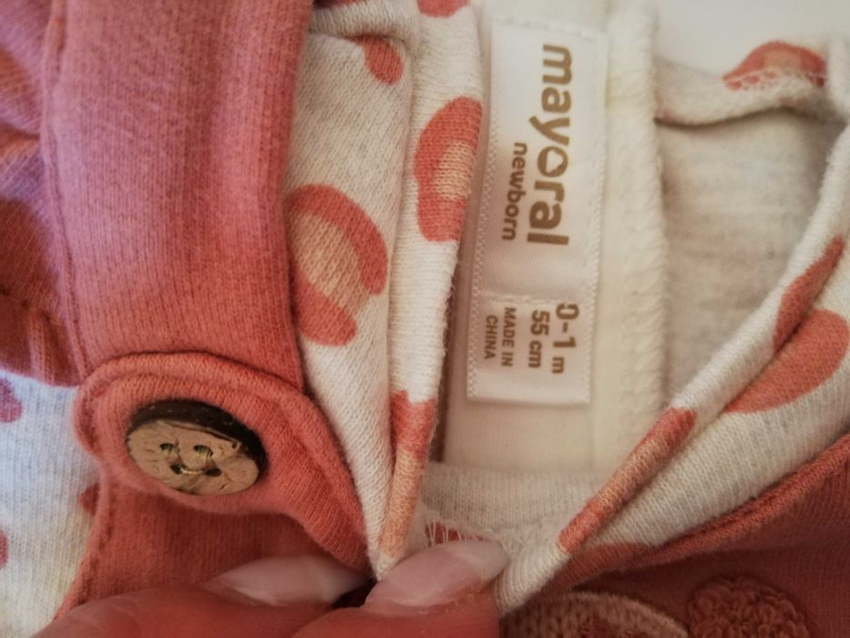 Macacao menina mayoral nova colecção tamanho 1 mês