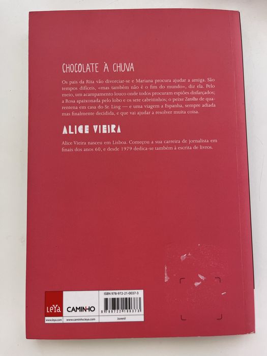 Chocolate à Chuva de Alice Vieira