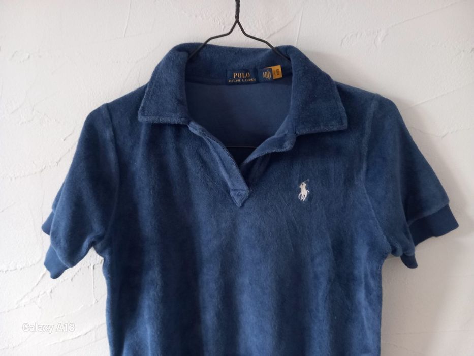 Ralph Lauren welurowy sweterek damski S