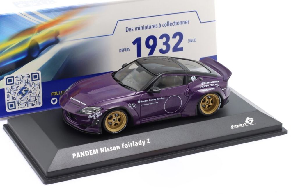 Solido PANDEM NISSAN FAIRLADY Z Rocket Bunny 2022 Purple 1/43