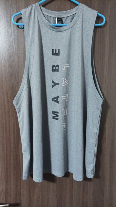 Майка чоловіча спортивна для бодібілдингу Maybe Later by Shein