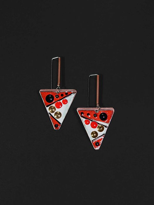 Кульчики емалі Козій