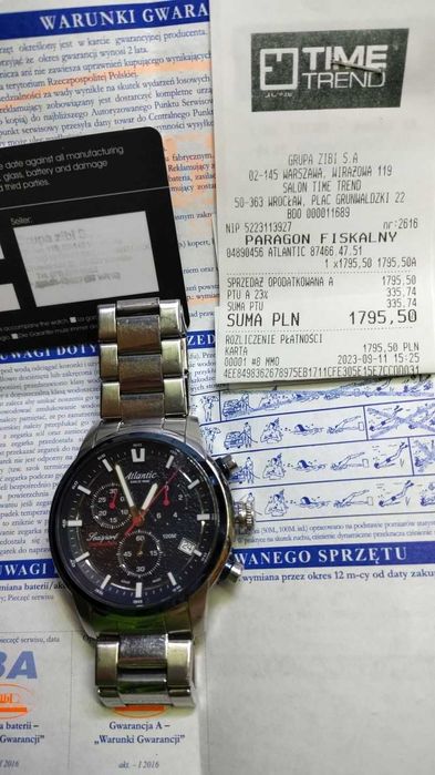 Zegarek Atlantic Seasport Chronograph