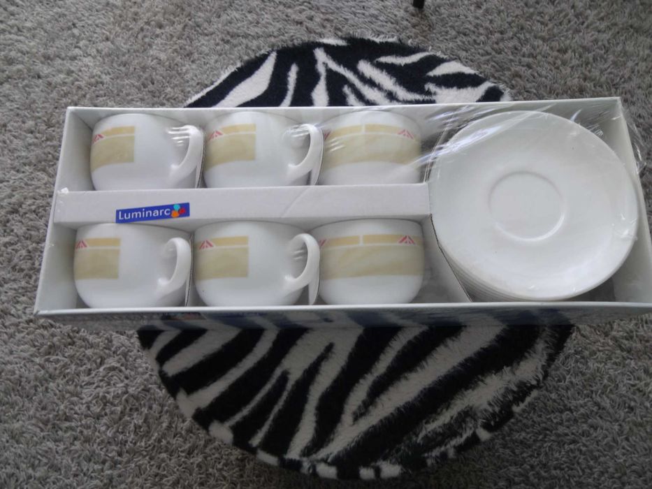 Komplet 6 szt. filiżanek i podstawek Luminarc