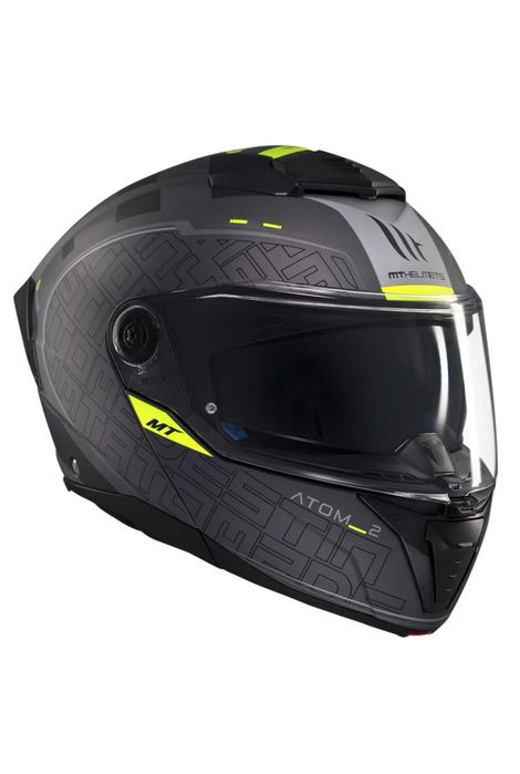 Nowy kask motocyklowy szczękowy MT ATOM 2 SV DESTINY MATT BLACK/GREY rozmiar „L”