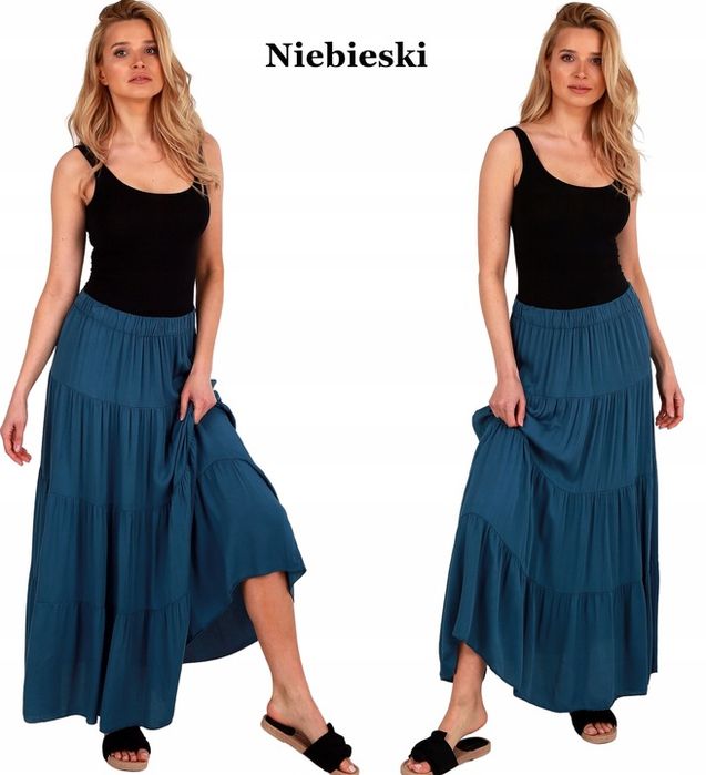 Zwiewna Długa Spódnica Na Lato Hiszpanka Kolory