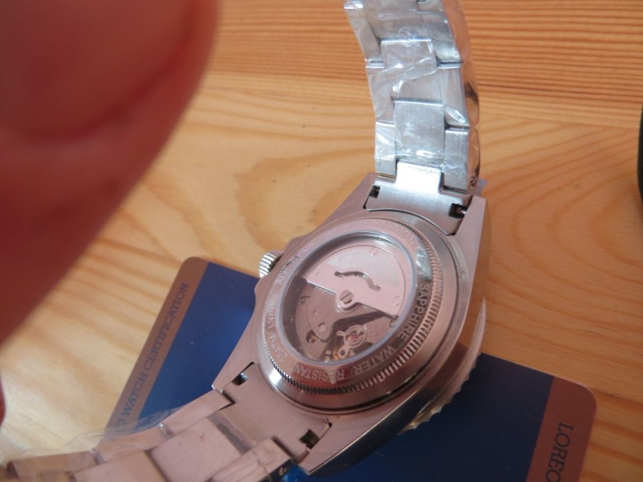 Zegarek Parnis Diver nurek automat mechaniczny submariner szafir NOWY