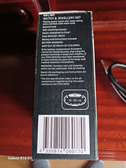 Relógio de pulso com pulseira