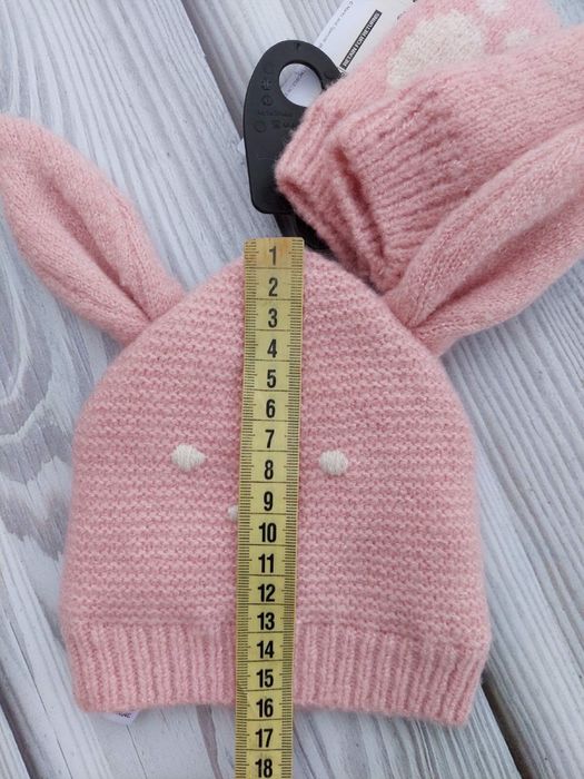 Комплект шапка та рукавички  3/6 міс