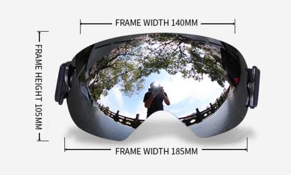 Лижні окуляри, лижна маска + чохол, маска сноуборд лыжная маска очки