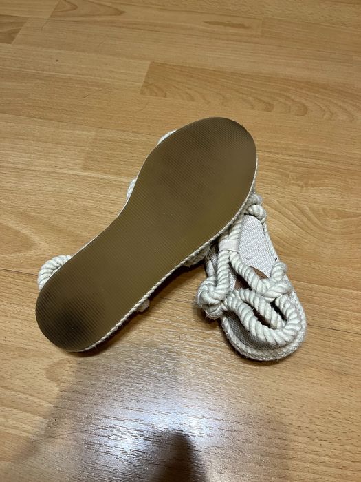 H&M Sandały damskie sznurkowe beżowe