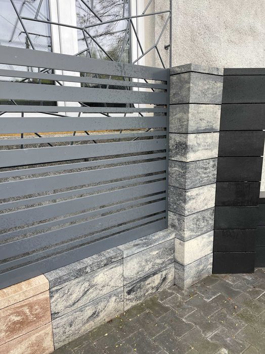 BLACK WEEK Pustak ogrodzeniowy 500x200x200 stalowo biały