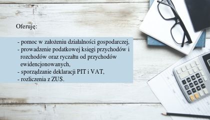 Księgowa JDG, usługi księgowe