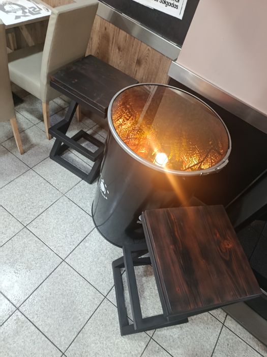 MESA de bistrô/BAR "POÇO SEM FUNDO" + 2 BANCOS