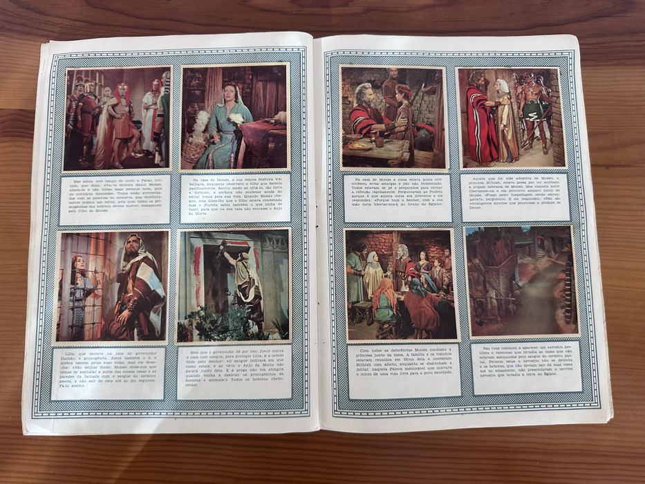 Caderneta cromos anos 60 - Os Dez Mandamentos