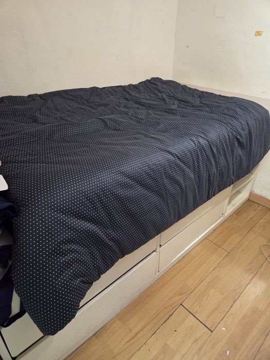 Cama solteiro 90x200 cm + Estrado + Colchão