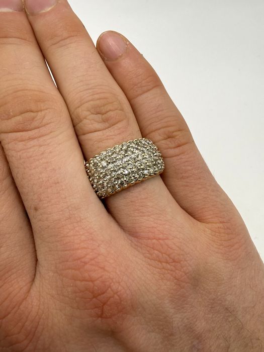 Złoty pierścionek 585 z diamentami 2,00ct Si1-P1/K-M