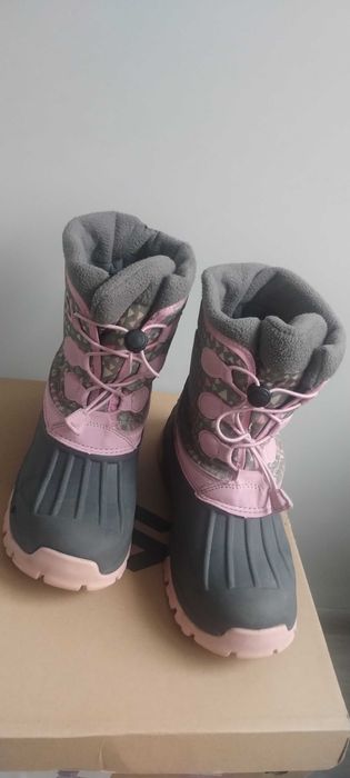 Śniegowce buty zimowe dziewczęce Martes Lilian Jr Grey