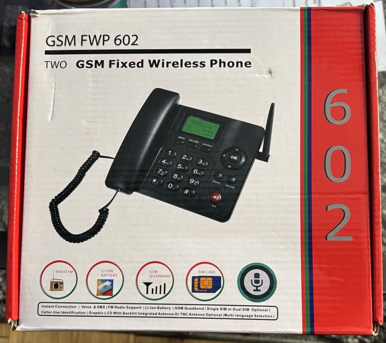 Nowy telefon stacjonarny GSM FWP 602 dual Sim fv