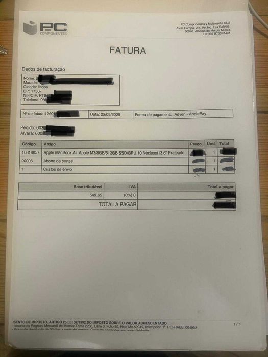 Apple MacBook Air 2024 Apple COM GARANTIA até 23/09/2028