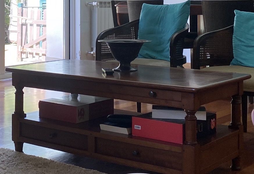 Mesa de apoio madeira maciça extensivel