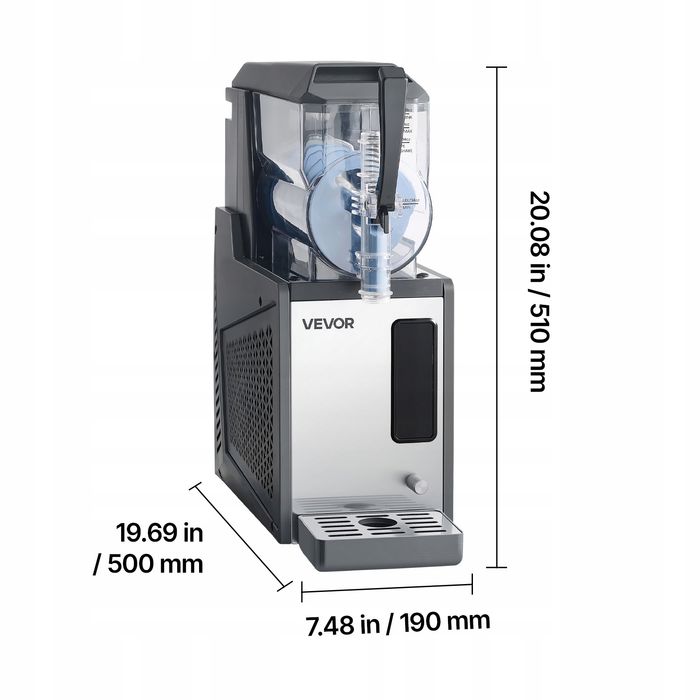 VEVOR slush machine 4L elektryczna maszyna do mrożonych napojów 350W